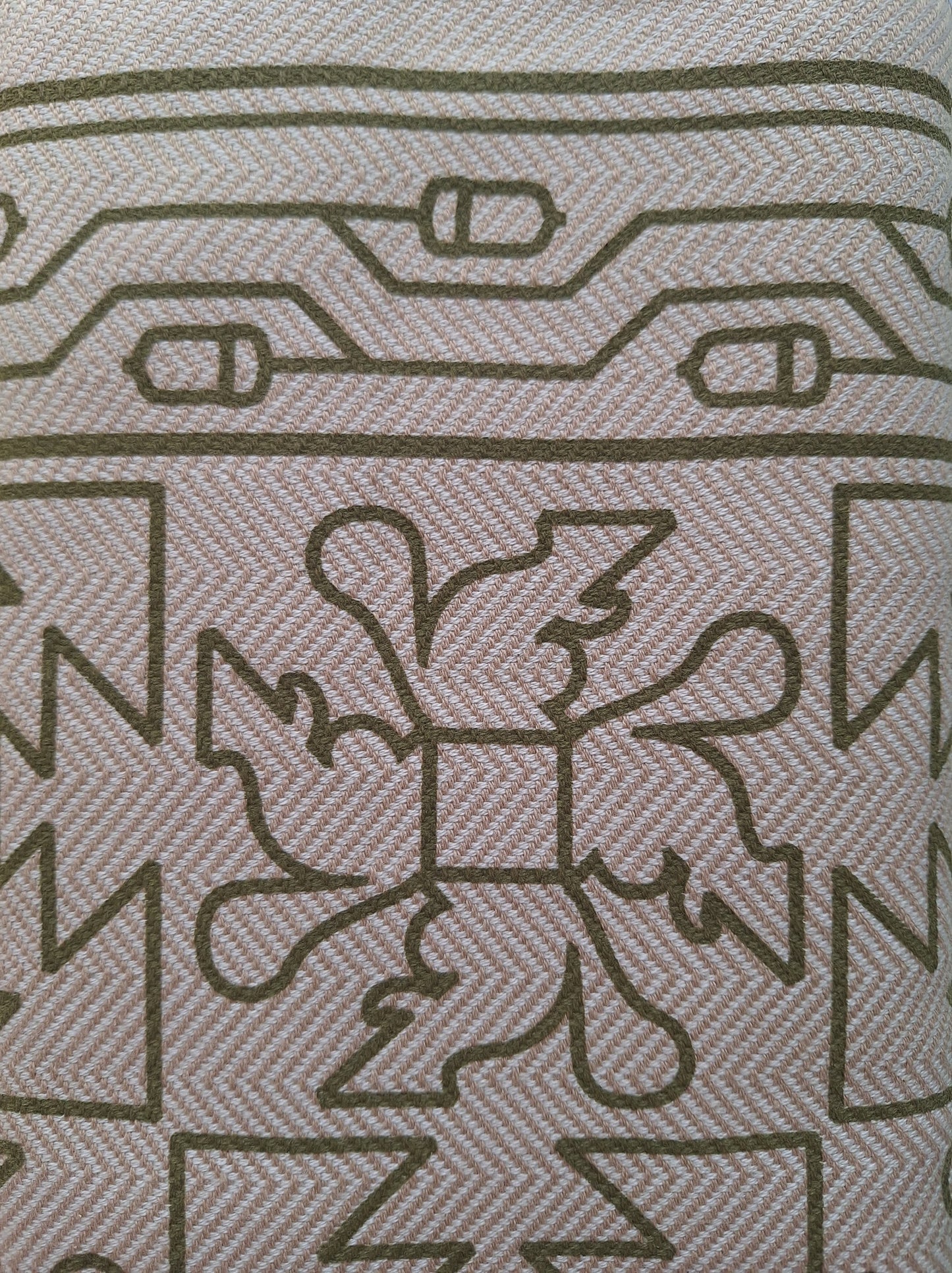 Strandteppich nach Original-Entwürfen der Vorpommerschen Fischerteppiche - Küstenwald Beige-Grün