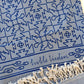 Strandteppich nach Original-Entwürfen der Vorpommerschen Fischerteppiche - Küstenwald  - Blau