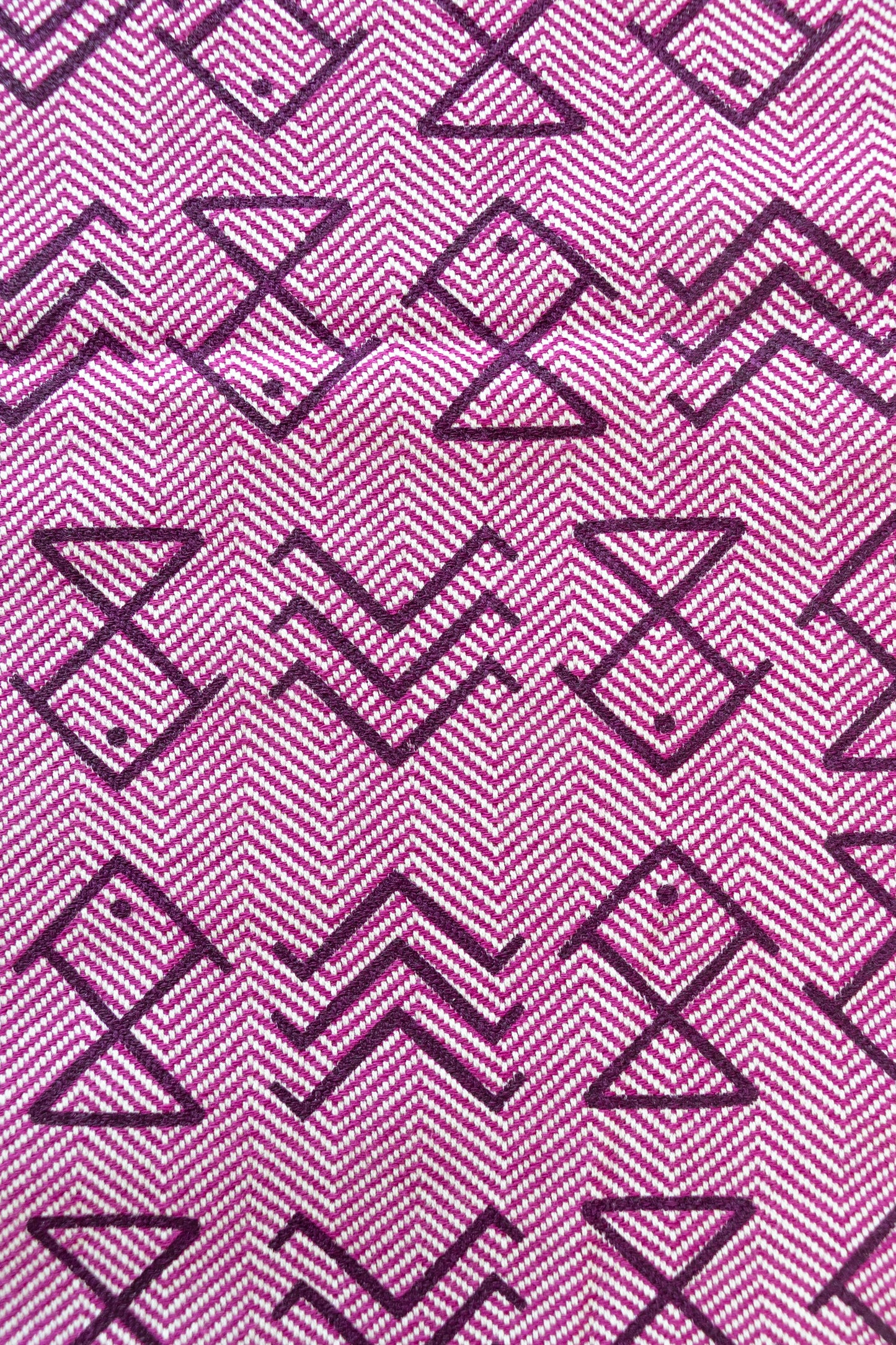 Strandteppich nach Original-Entwürfen der Vorpommerschen Fischerteppiche - Herz/Kreuz/Anker Pink